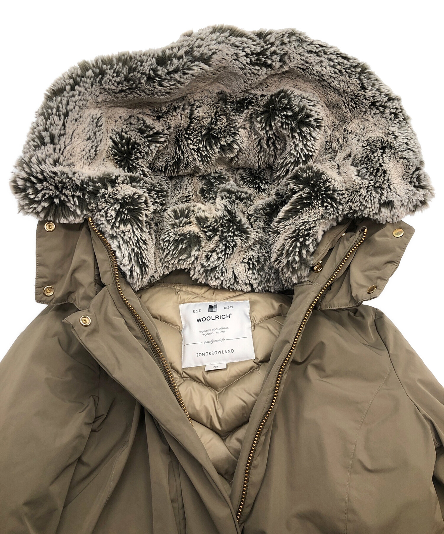 中古・古着通販】WOOLRICH (ウールリッチ) ダウンコート カーキ サイズ 