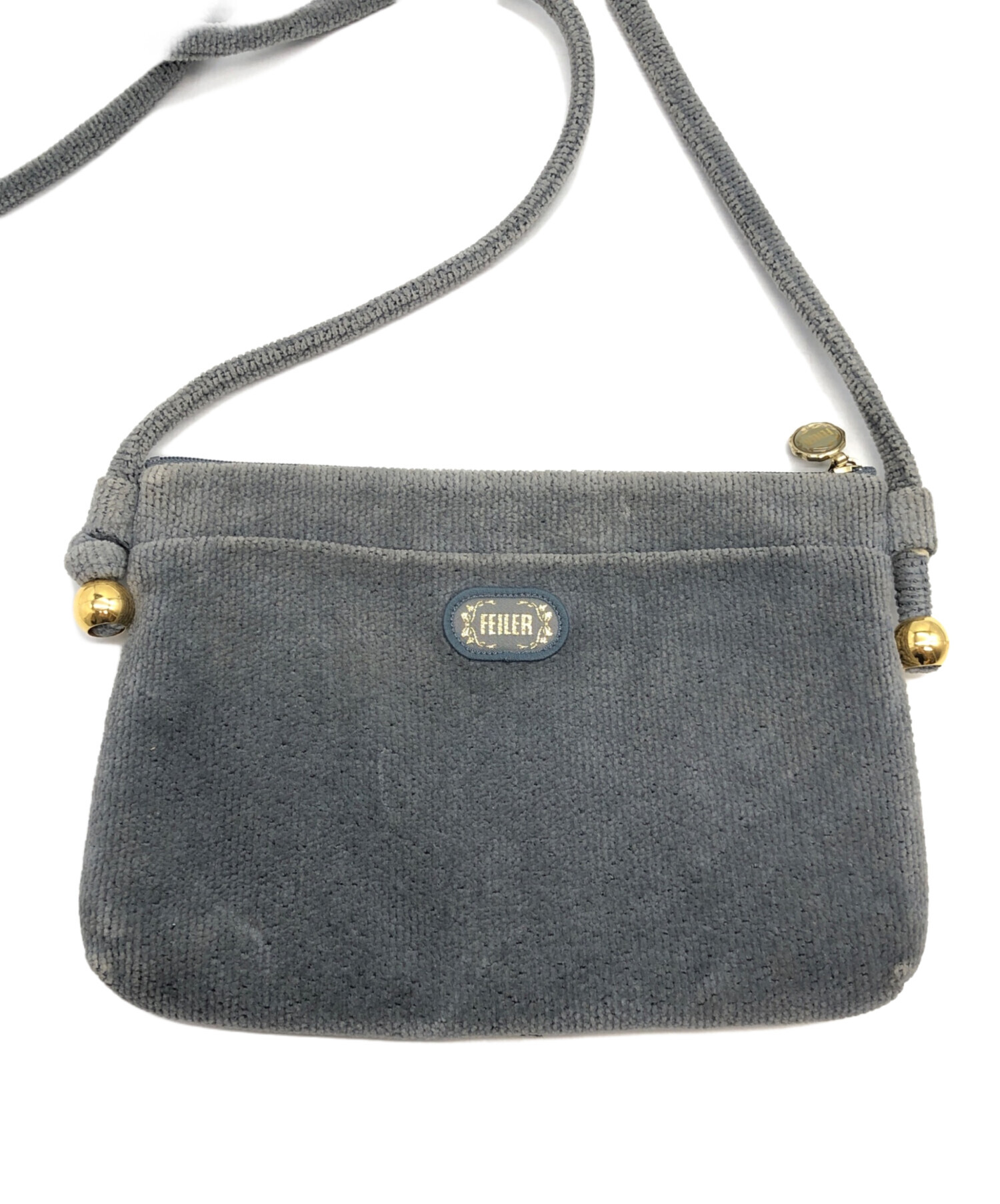 新品未使用　FEILER ショルダーバッグ 中古・古着通販】FEILER (フェイラー) ショルダーポーチ グレー