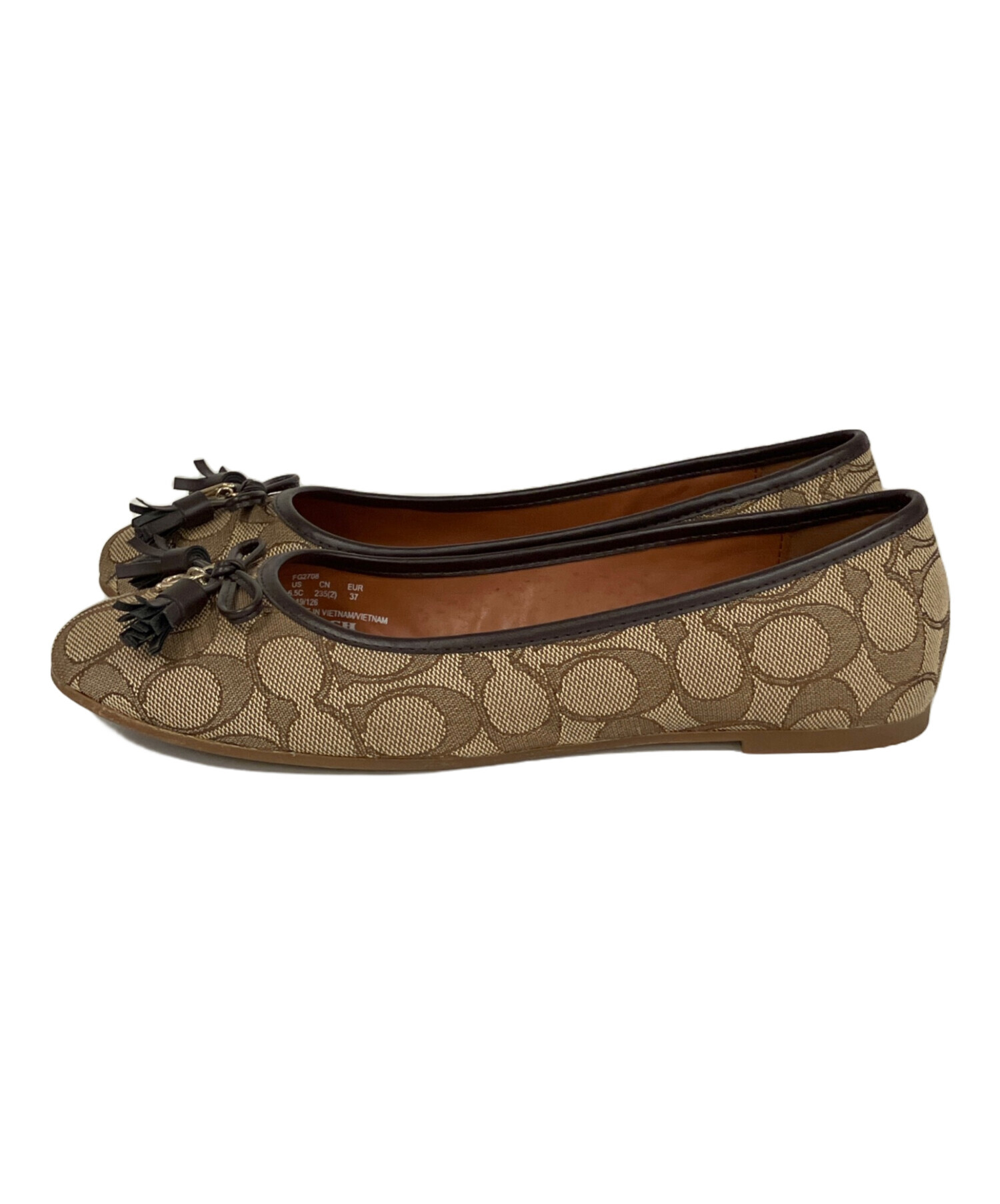 中古・古着通販】COACH (コーチ) パンプス ブラウン サイズ:23.5