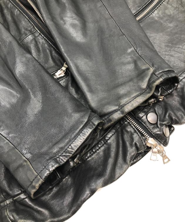 中古・古着通販】BLUE WORK (ブルーワーク) レザージャケット ブラック