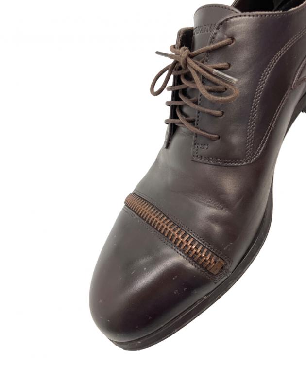 エンポリオアルマーニ　ダークブラウン レザー ドレスシューズ 中古・古着通販】EMPORIO ARMANI (エンポリオ アルマーニ) レザー