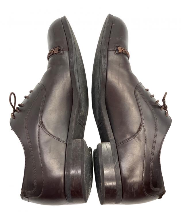 エンポリオアルマーニ　ダークブラウン レザー ドレスシューズ 中古・古着通販】EMPORIO ARMANI (エンポリオ アルマーニ) レザー