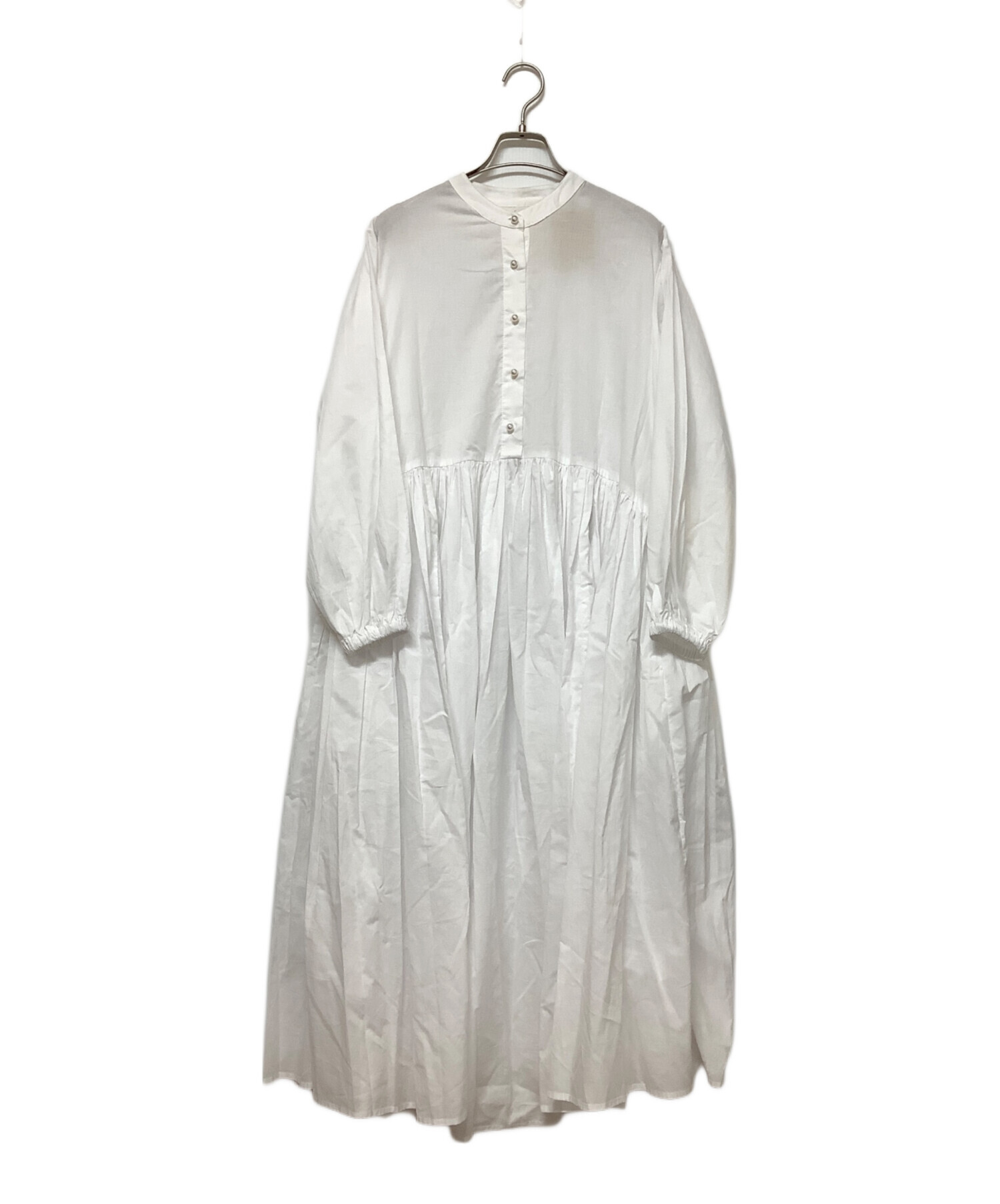 中古・古着通販】BEARDSLEY (ビアズリー) シャツワンピース ホワイト