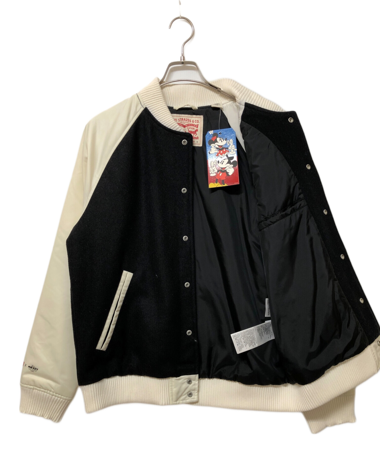 中古・古着通販】LEVI'S (リーバイス) スタジャン ブラック×ホワイト