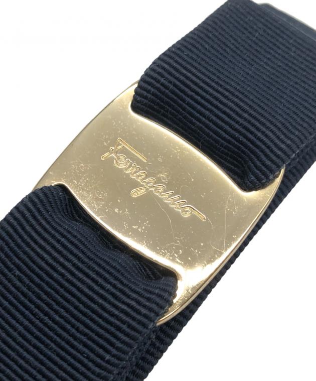 中古・古着通販】Ferragamo (フェラガモ) バレッタ ブラック｜ブランド