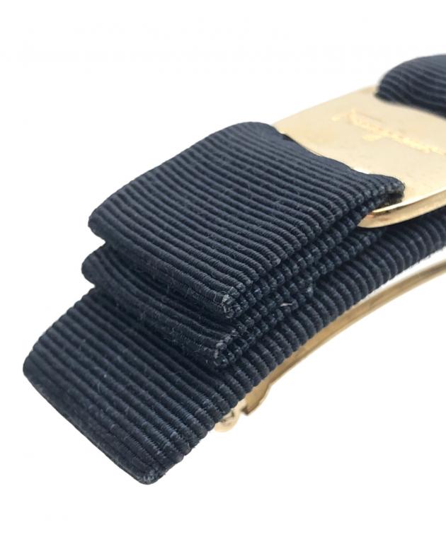 中古・古着通販】Ferragamo (フェラガモ) バレッタ ブラック｜ブランド