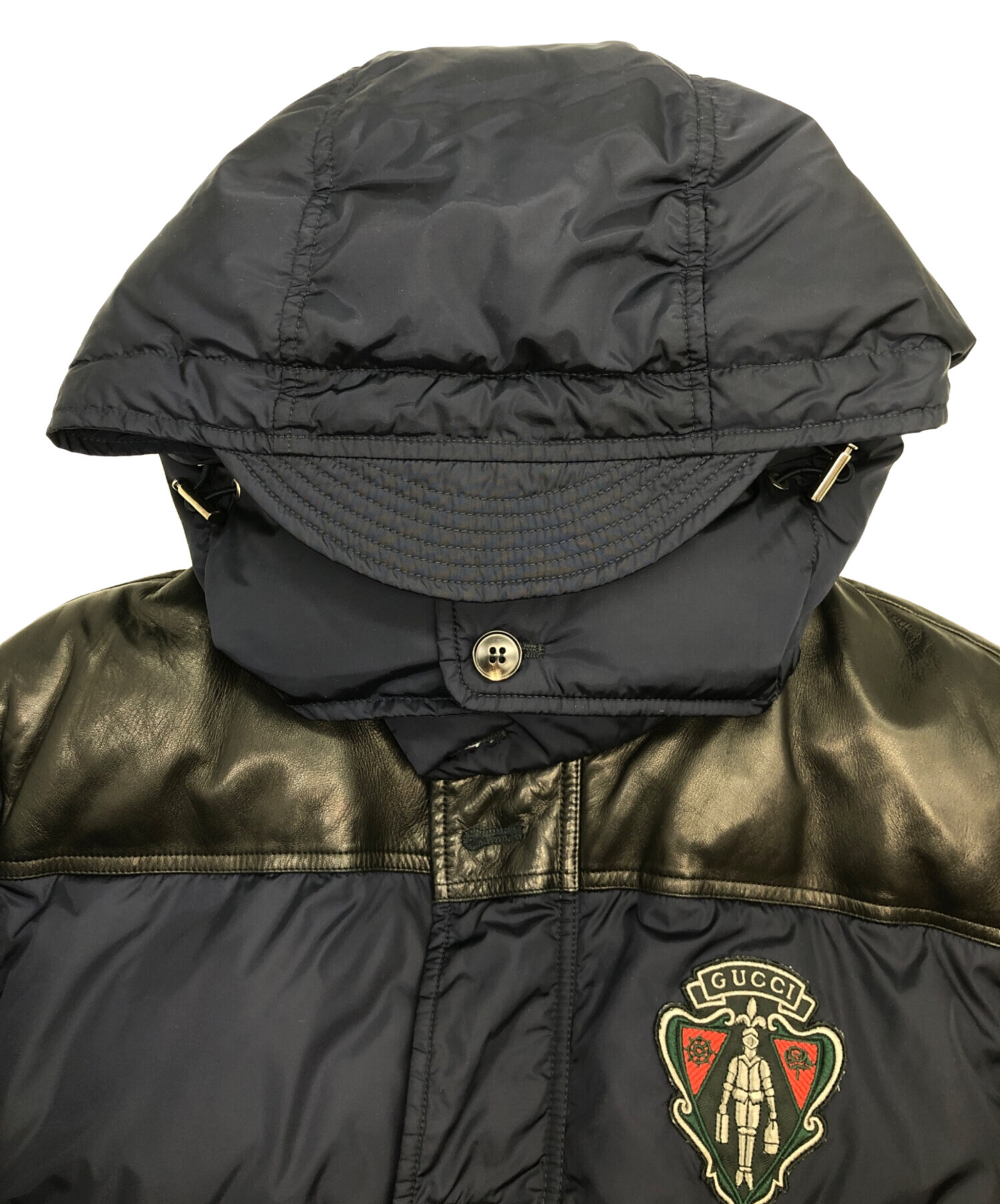 中古・古着通販】GUCCI (グッチ) ダウンジャケット ネイビー×ブラック 