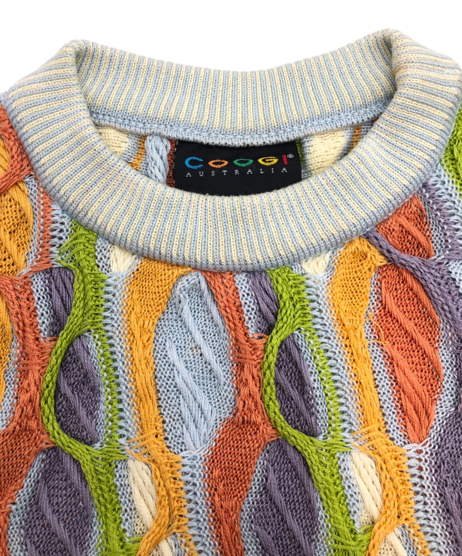 COOGI 多色使いニット ssサイズ 中古・古着通販】COOGI (クージー) 厚手ニット マルチカラー サイズ