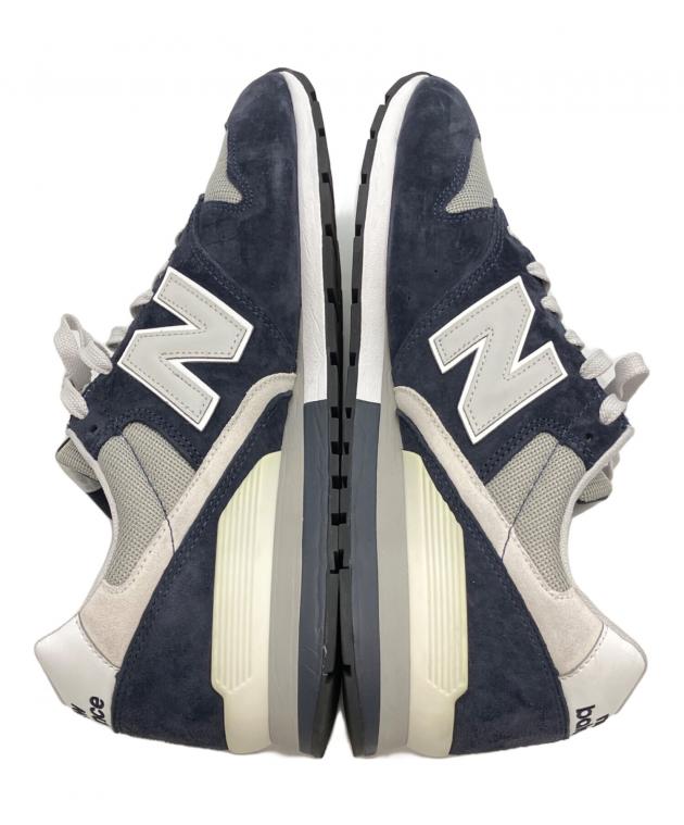 New Balance スニーカー ホワイト/グレー/ネイビー 中古・古着通販】NEW BALANCE (ニューバランス) スニーカー ネイビー