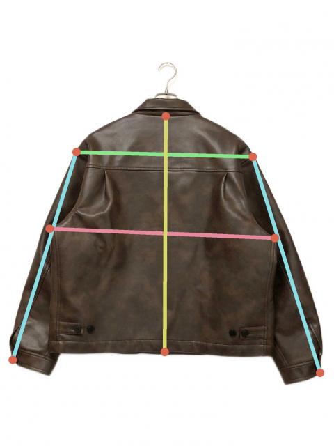 中古・古着通販】VANS (ヴァンズ) レザージャケット ブラウン サイズ