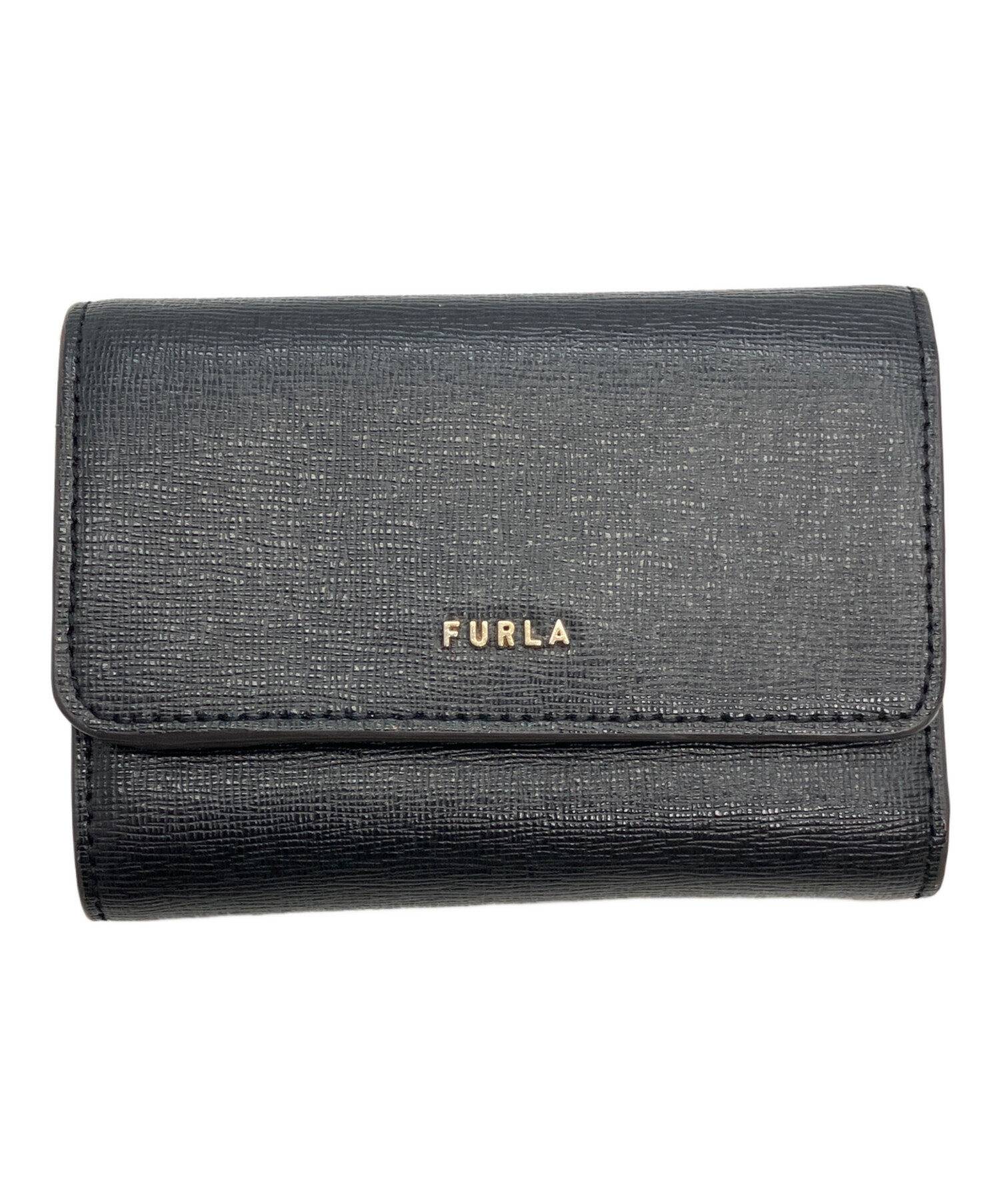 中古・古着通販】FURLA (フルラ) 2つ折り財布 ブラック｜ブランド 