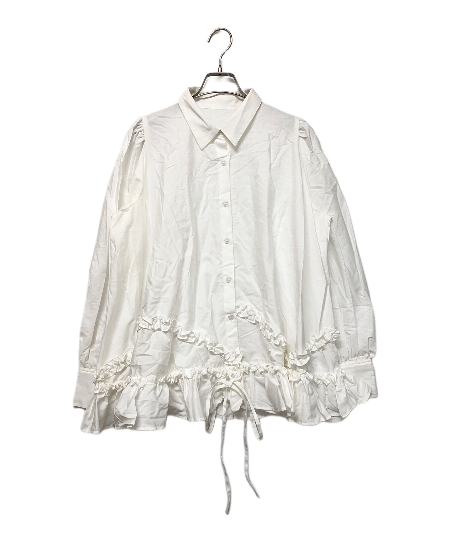 中古・古着通販】crinkle (クリンクル) 長袖シャツ ホワイト サイズ 
