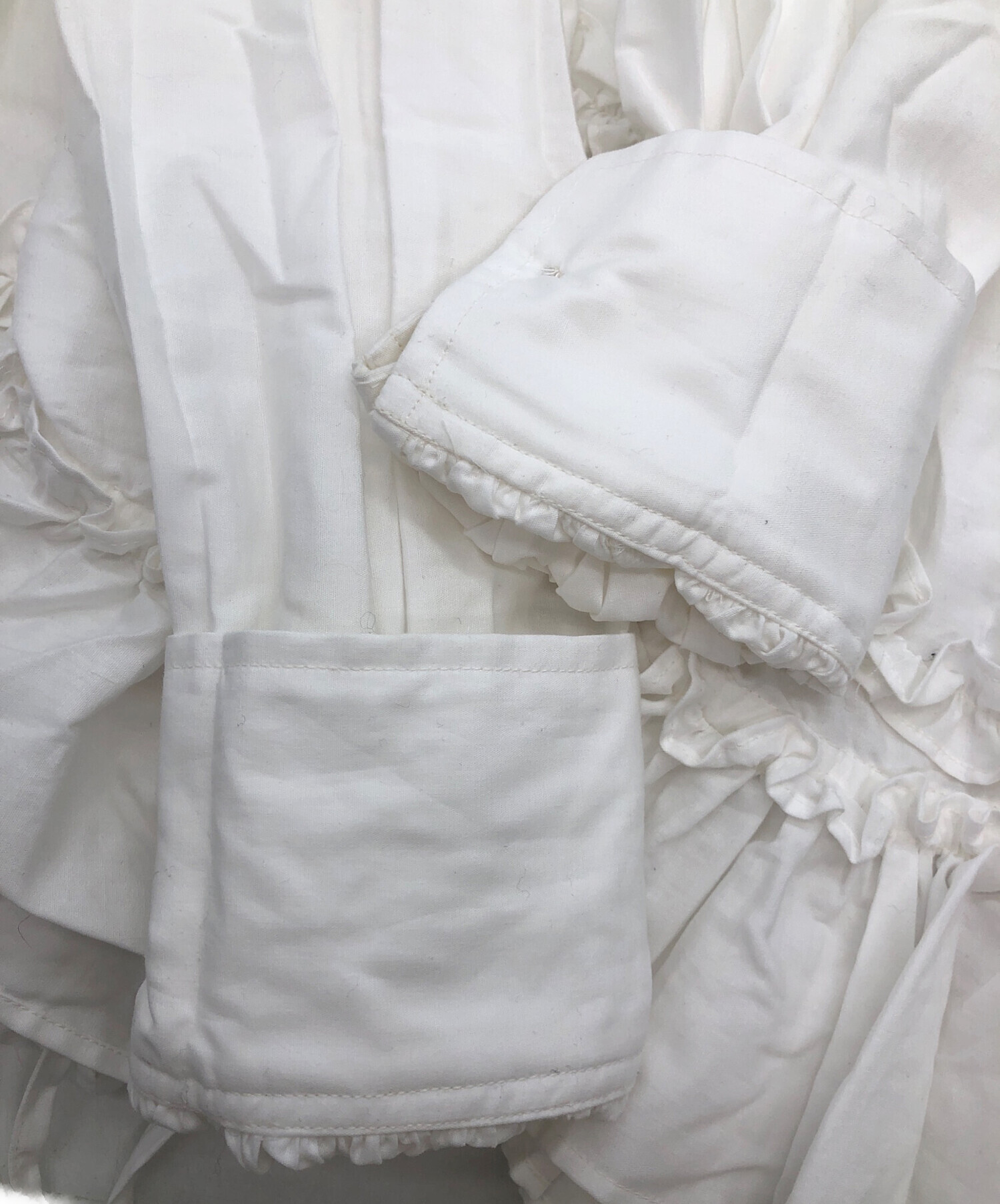 中古・古着通販】crinkle (クリンクル) 長袖シャツ ホワイト サイズ 