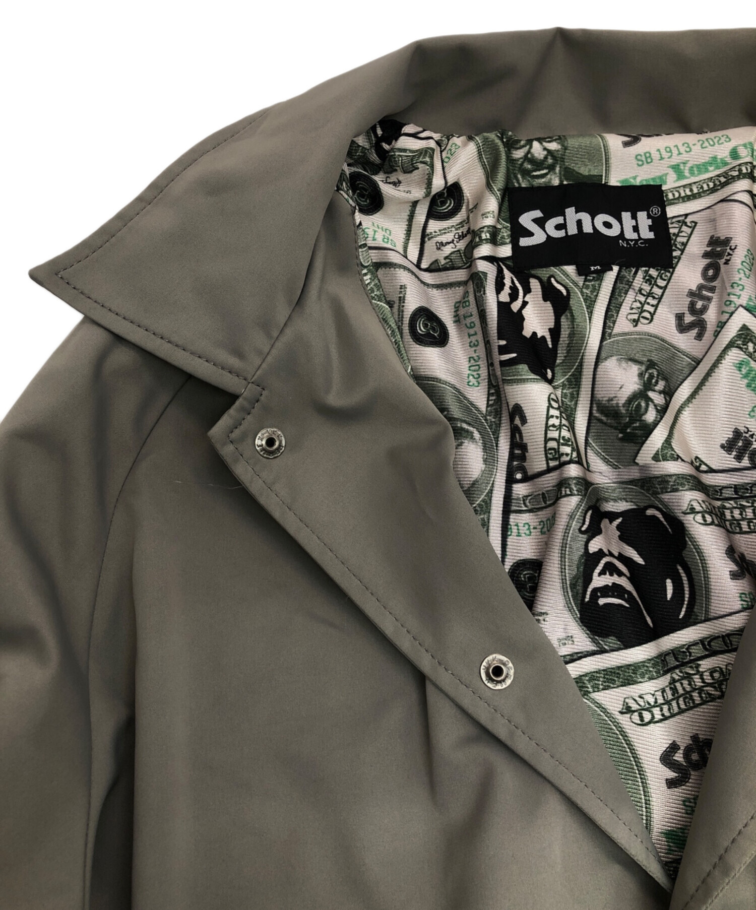 中古・古着通販】Schott (ショット) コーチジャケット グレー サイズ:M