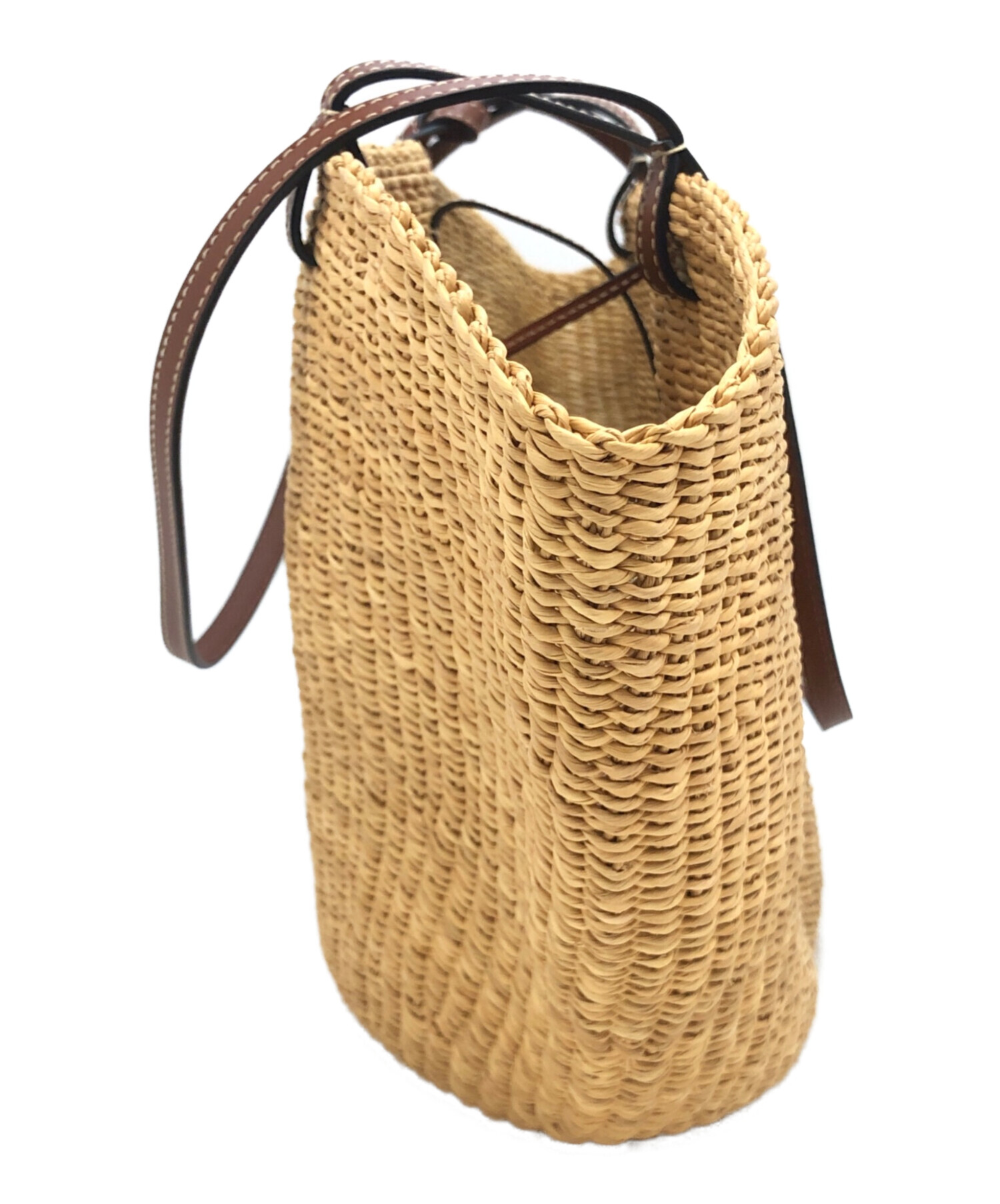 中古・古着通販】LOEWE (ロエベ) シェルバスケットバッグ ナチュラル