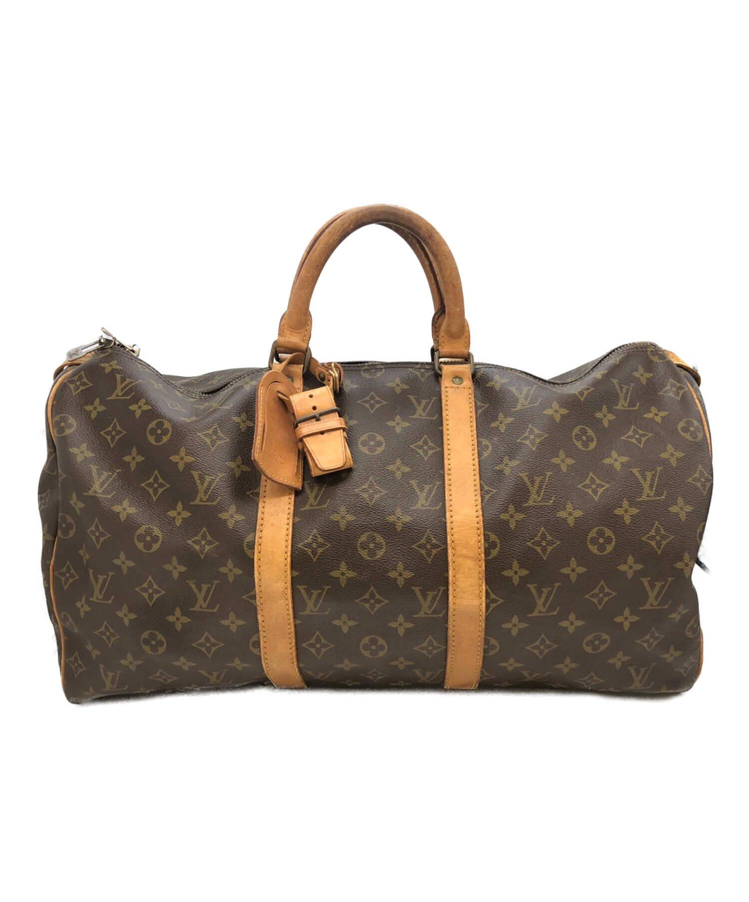 【中古】Louis Vuitton旅行用 ボストンバッグ　キーポル50　総ヌメ革 中古・古着通販】LOUIS VUITTON (ルイ ヴィトン) キーポル50 トラベル