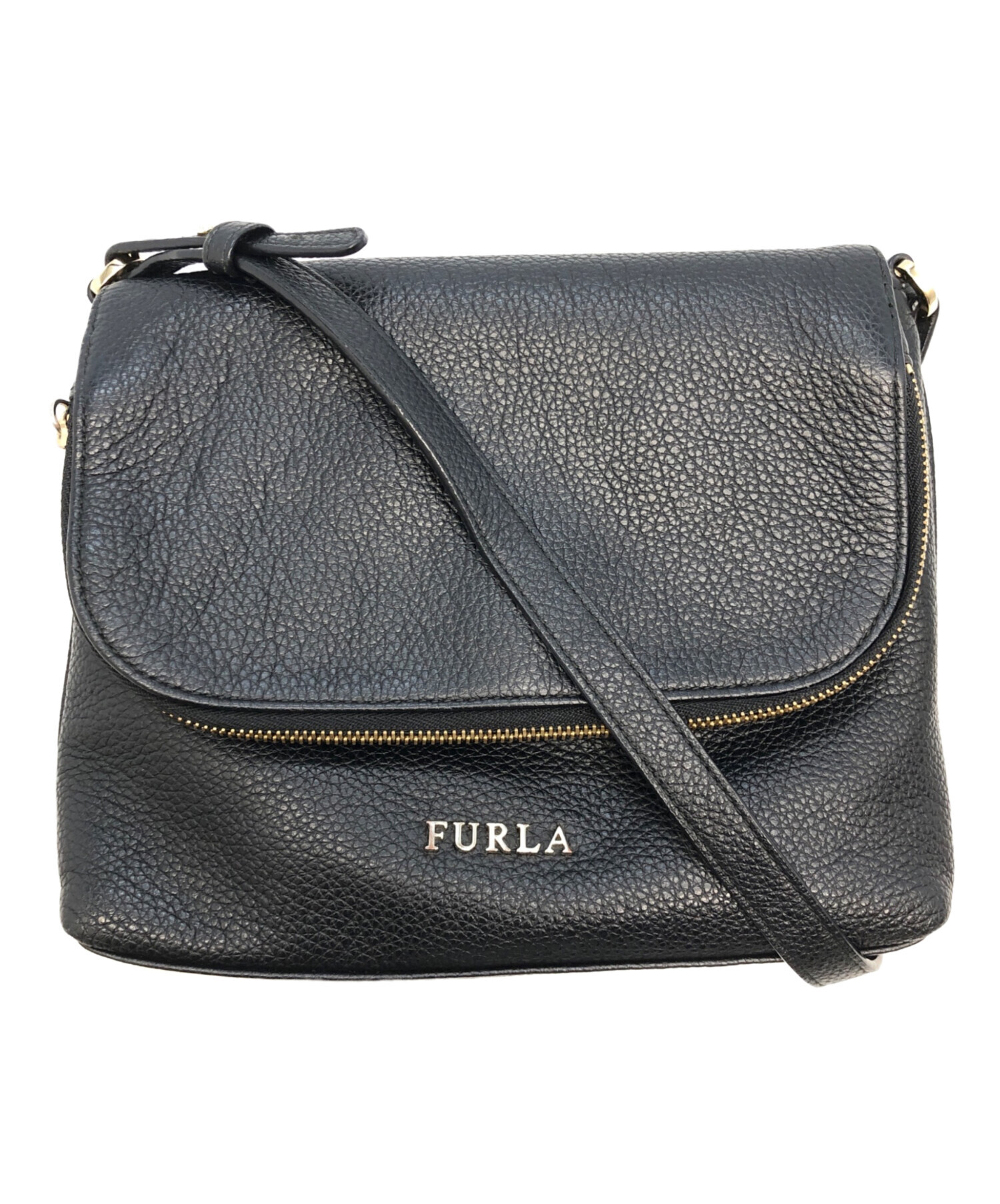 中古・古着通販】FURLA (フルラ) ショルダーバッグ ブラック｜ブランド