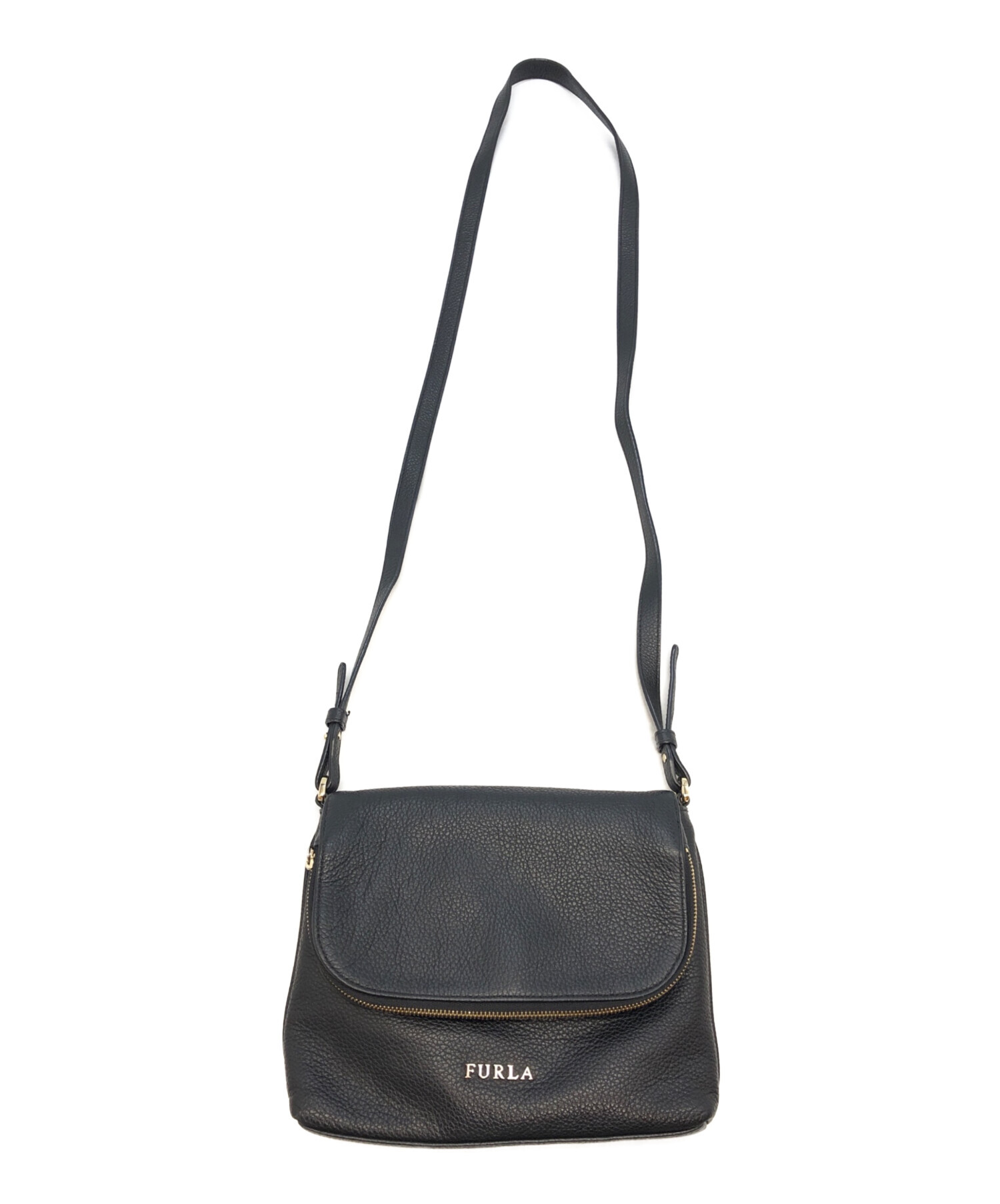 中古・古着通販】FURLA (フルラ) ショルダーバッグ ブラック｜ブランド