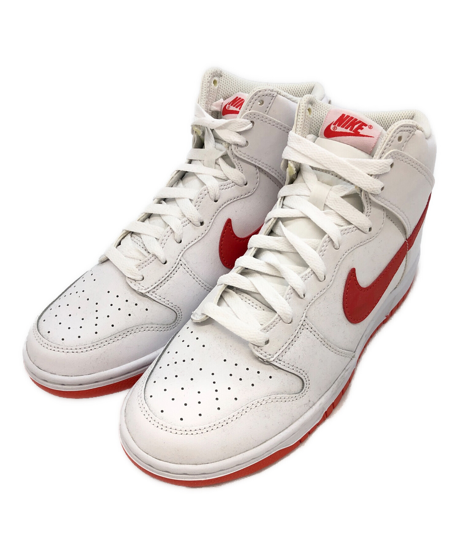 NIKE ナイキ スニーカー 26cm 白系xオレンジ 【古着】【中古】 中古・古着通販】NIKE (ナイキ) ハイカットスニーカー オレンジ