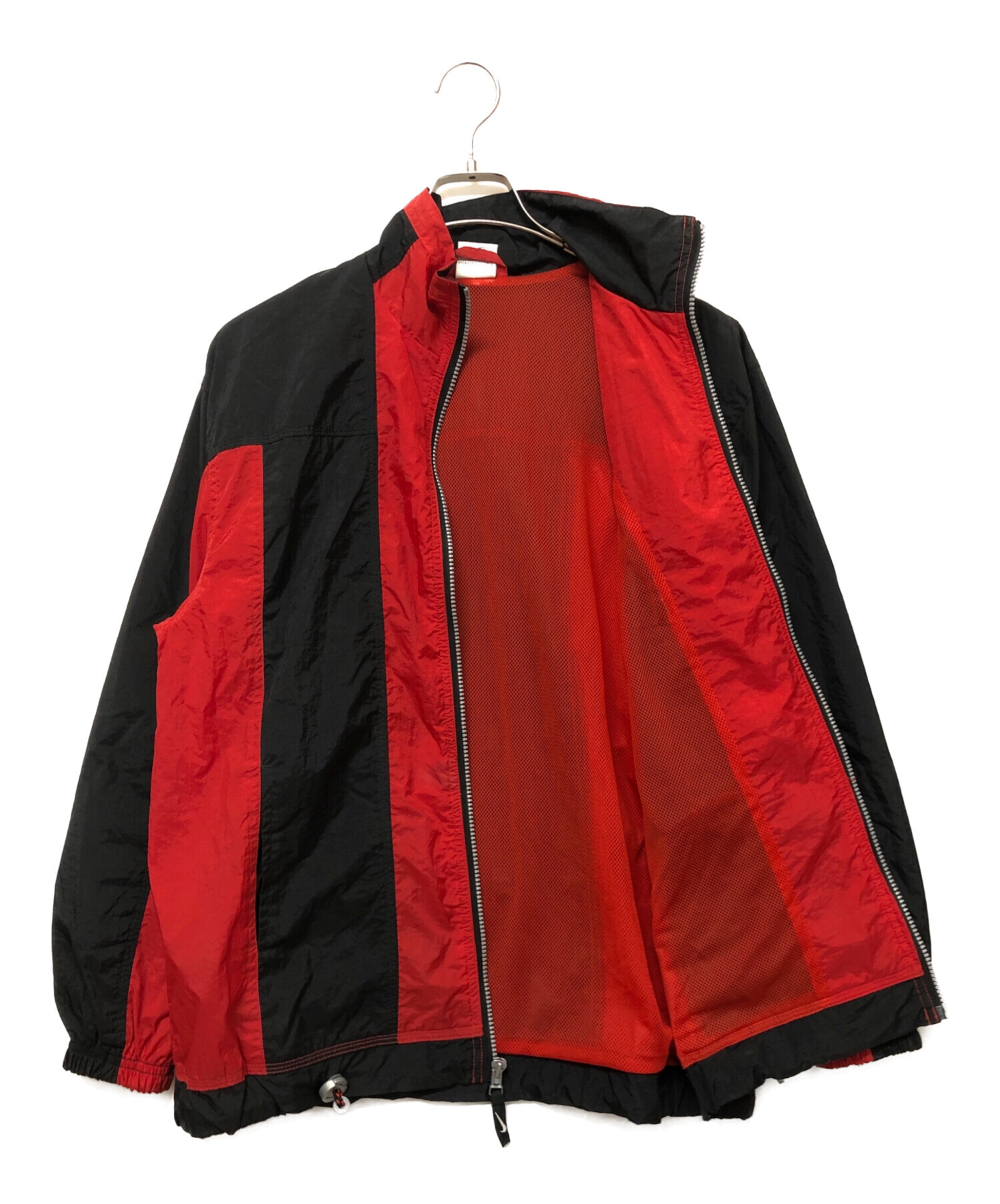 NIKE ナイキ 極美品　ナイロンジャケット　ロゴ　赤　バイカラー　完売品 中古・古着通販】NIKE (ナイキ) ジップナイロンジャケット レッド