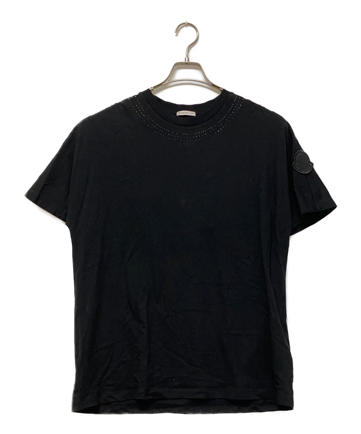 中古・古着通販】MONCLER (モンクレール) 半袖Tシャツ ブラック サイズ