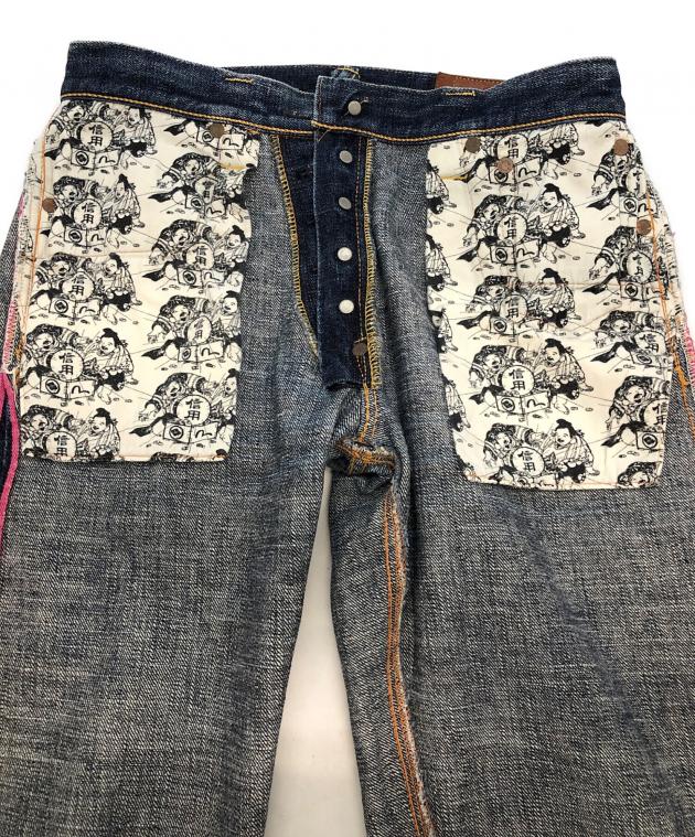 中古・古着通販】EVISU (エヴィス) デニムパンツ インディゴ サイズ