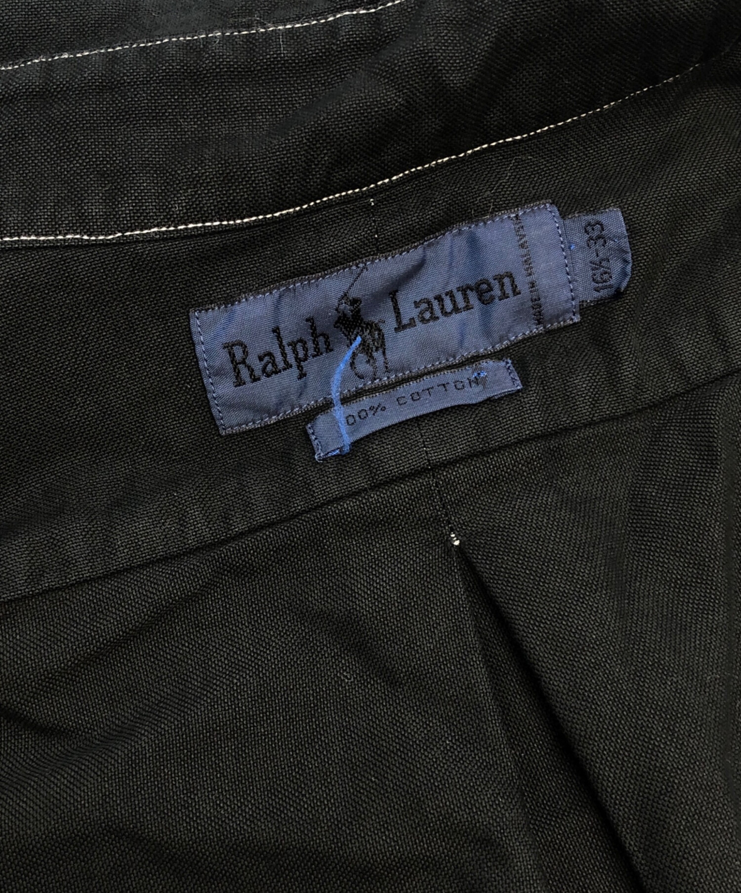 中古・古着通販】RALPH LAUREN (ラルフローレン) 長袖シャツ ブラック