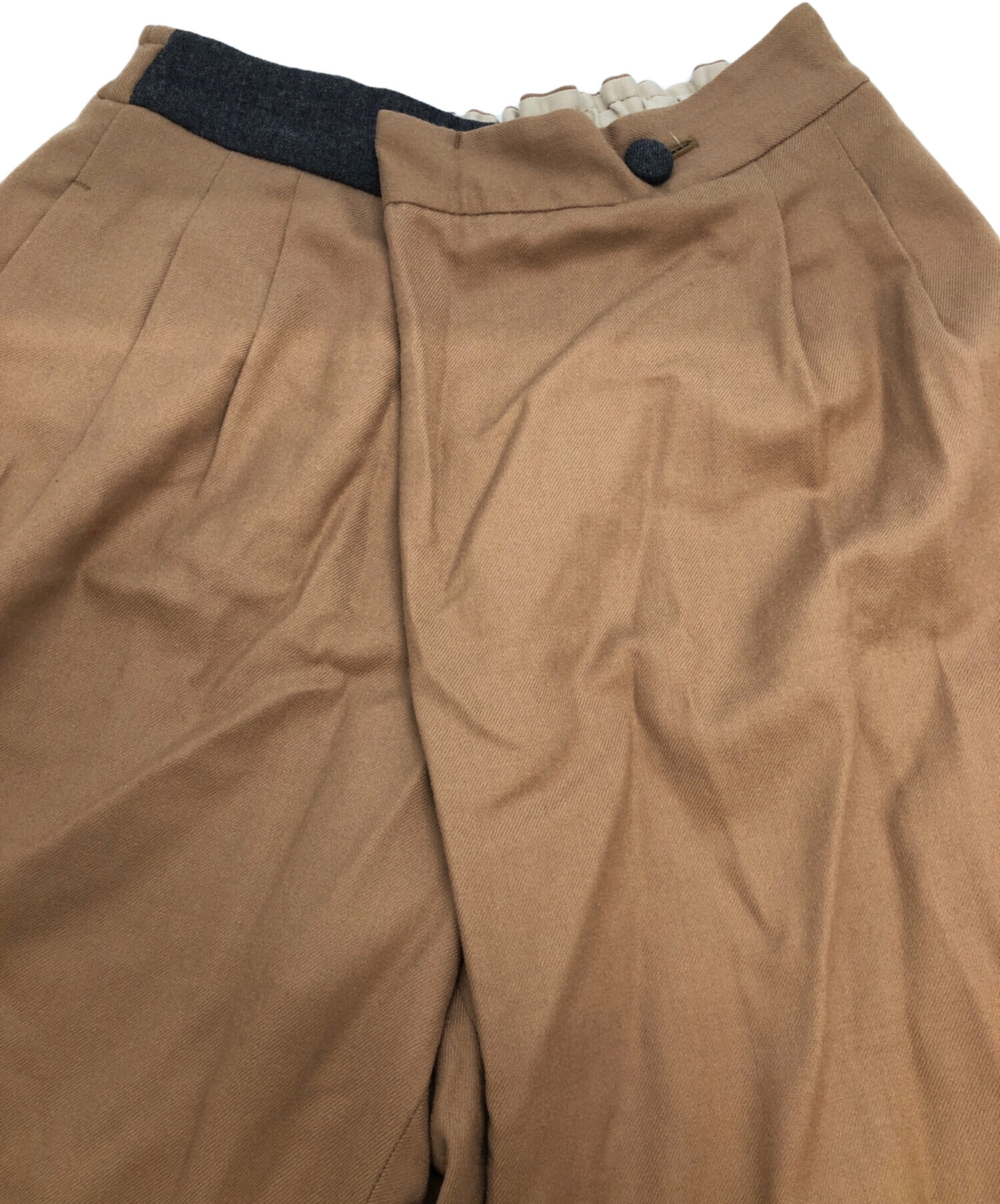パラスパレス　ワイドパンツ　ベージュ　キャメル　本日限定値下げ 中古・古着通販】PAL'LAS PALACE (パラスパレス) ワイドパンツ