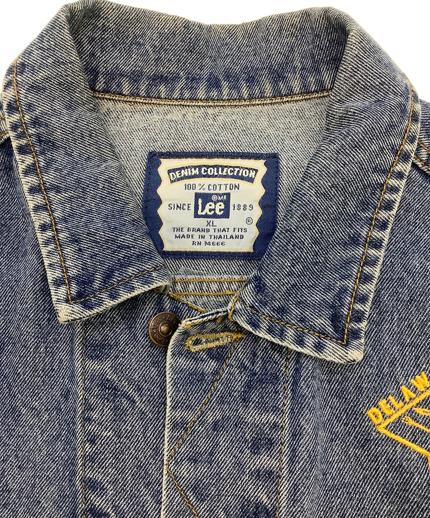 中古・古着通販】LEE (リー) デニムジャケット ブルー サイズ:XL