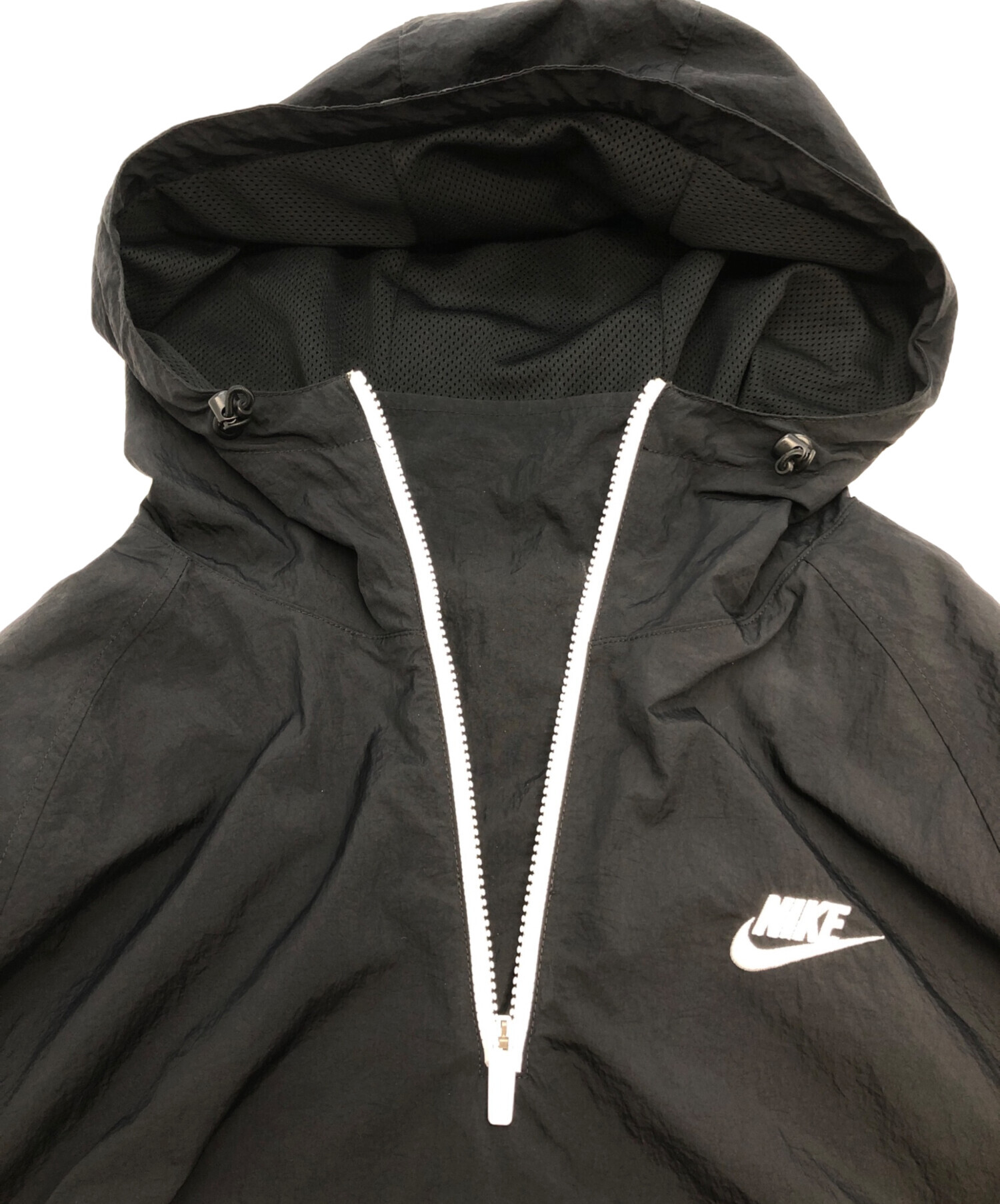 中古・古着通販】NIKE (ナイキ) ハーフジッフジャケット ブラック