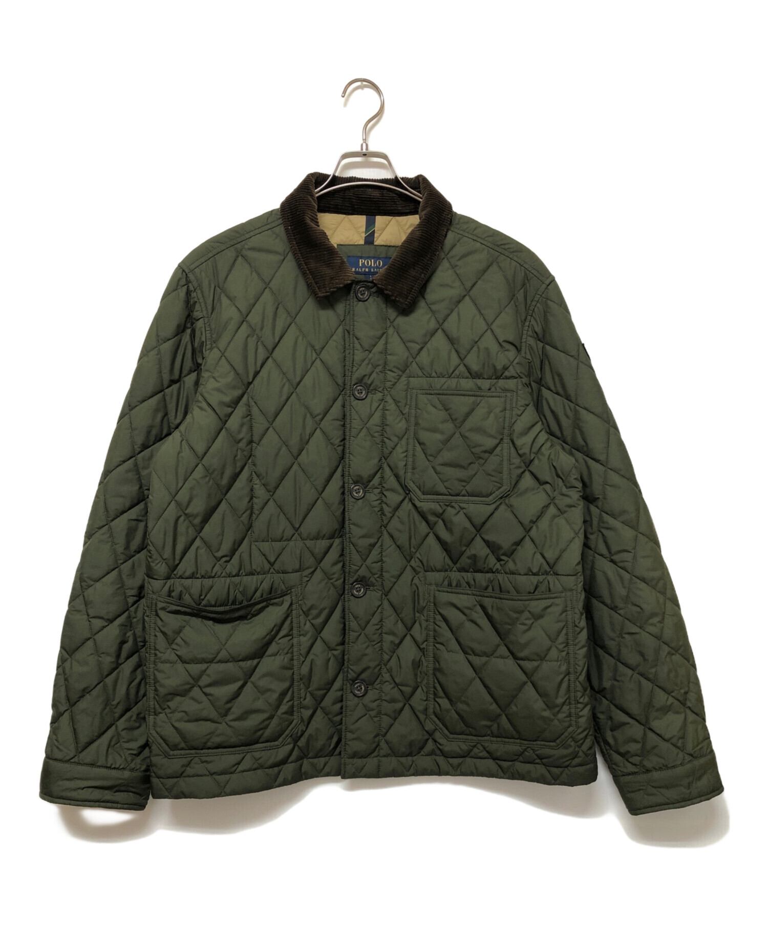美品 Polo Ralph Lauren キルティングジャケット オリーブ160 中古・古着通販】POLO RALPH LAUREN (ポロ・ラルフローレン) 中綿