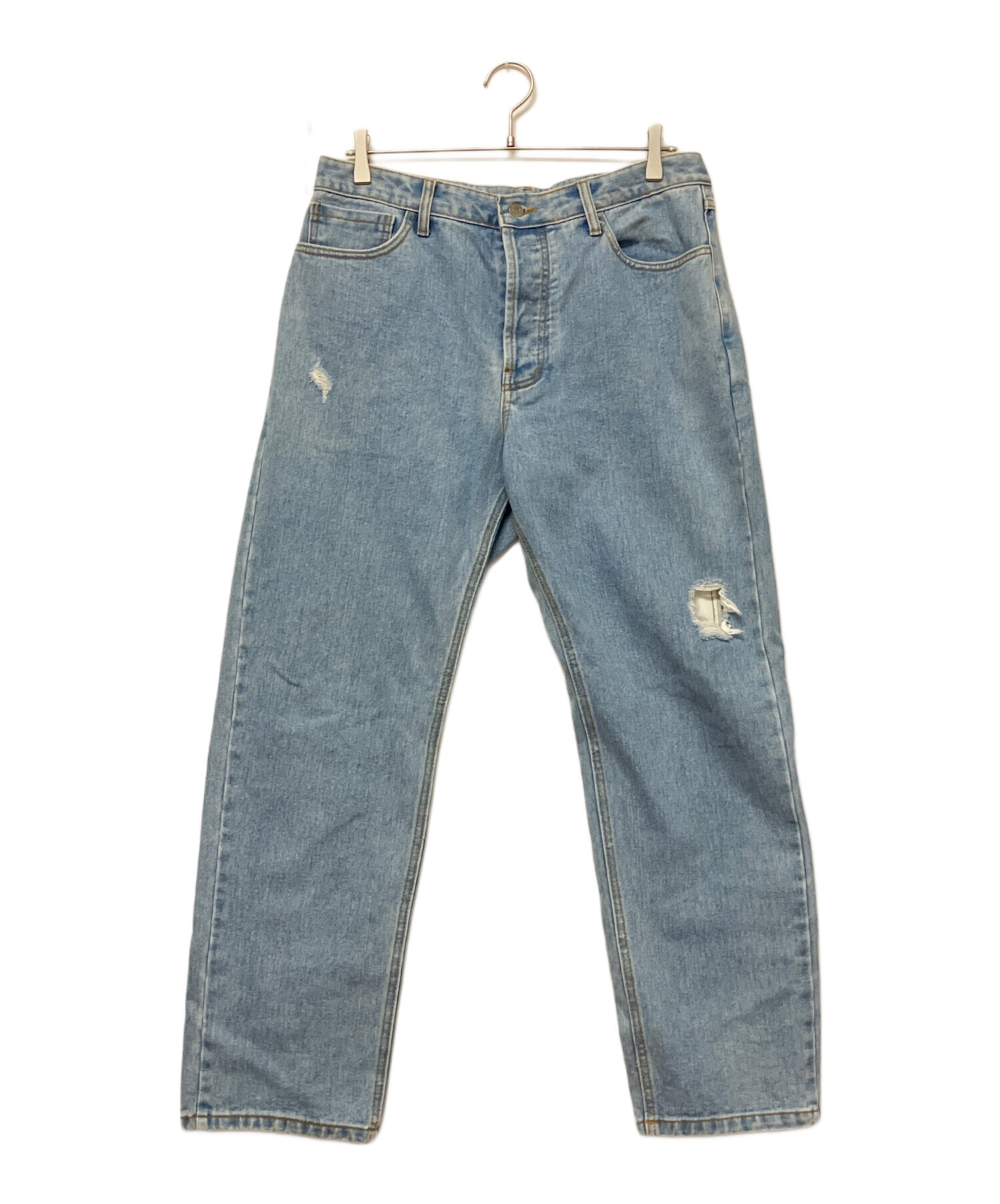 中古・古着通販】LIBERE (リベーレ) ダメージデニムパンツ ブルー 
