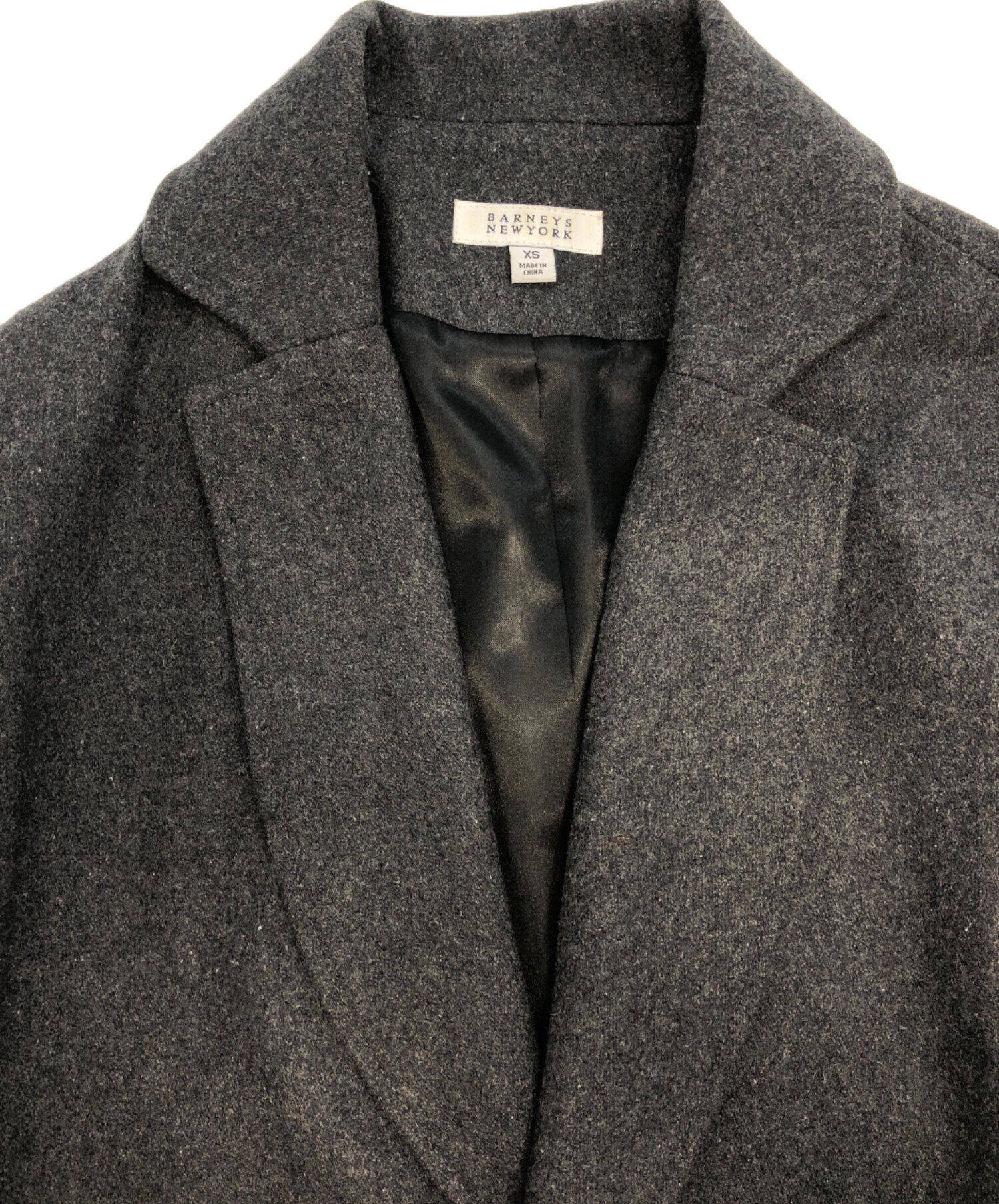 【美品】バーニーズニューヨーク ウールコート グレー XL相当 中古・古着通販】BARNEYS NEWYORK (バーニーズ・ニューヨーク) ウール