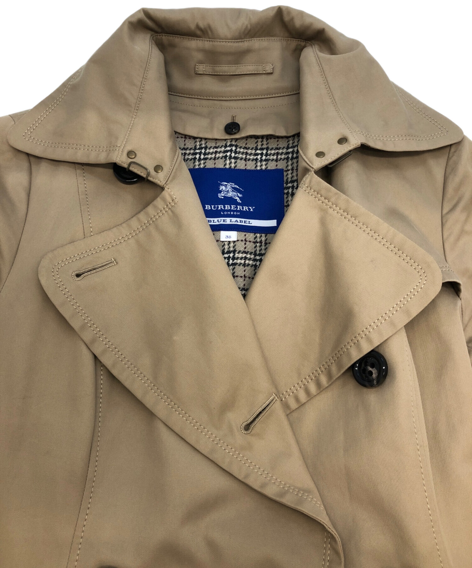 【1点限定】 BURBERRY　バーバリー　ブルーレーベル　トレンチコート 38 中古・古着通販】BURBERRY BLUE LABEL (バーバリー ブルー レーベル