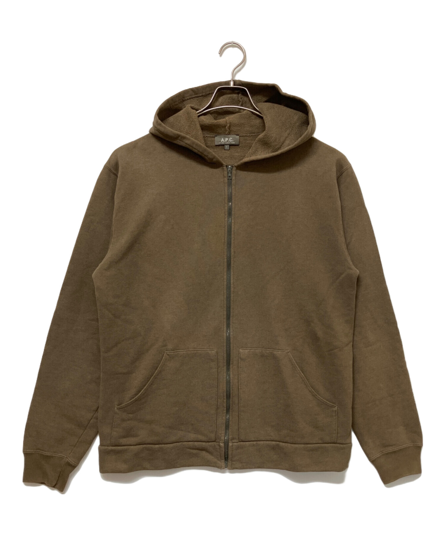 中古・古着通販】A.P.C. (アーペーセー) ジップパーカー ブラウン 