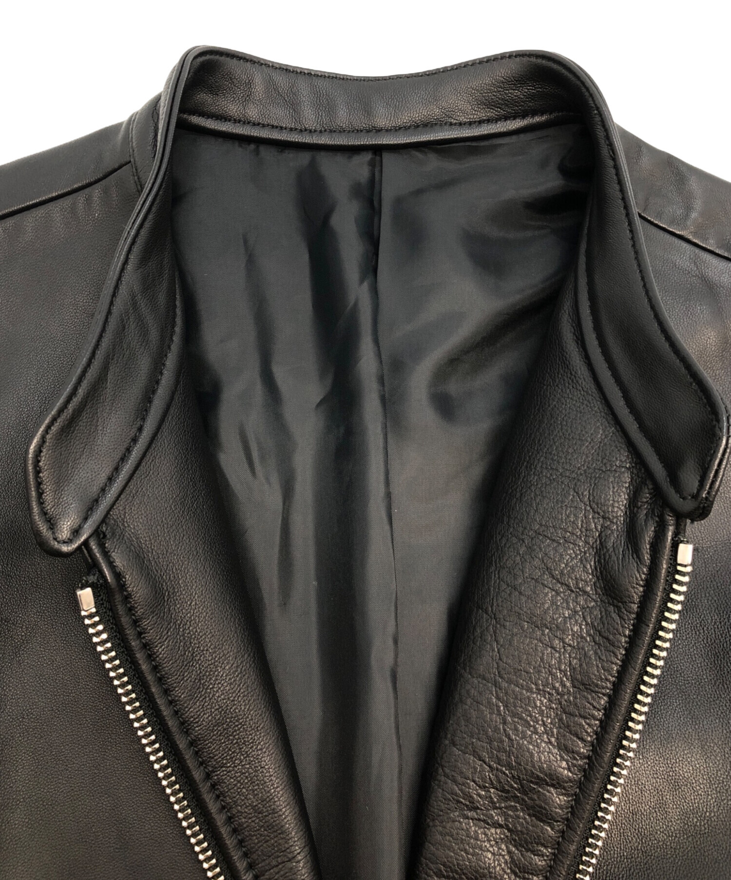 LIDNM レザージャケット Lsize 中古・古着通販】LIDnM (リドム) レザージャケット ブラック サイズ