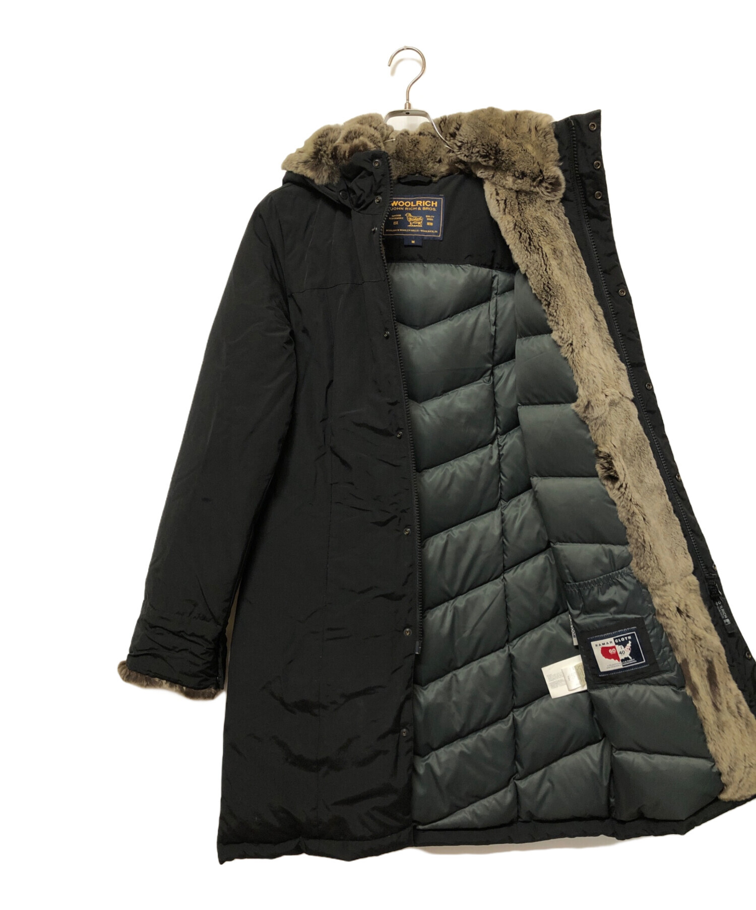 Woolrich ウールリッチ ラビットファー付き ダウンジャケット 中古・古着通販】WOOLRICH (ウールリッチ) ラビットファー付ダウン