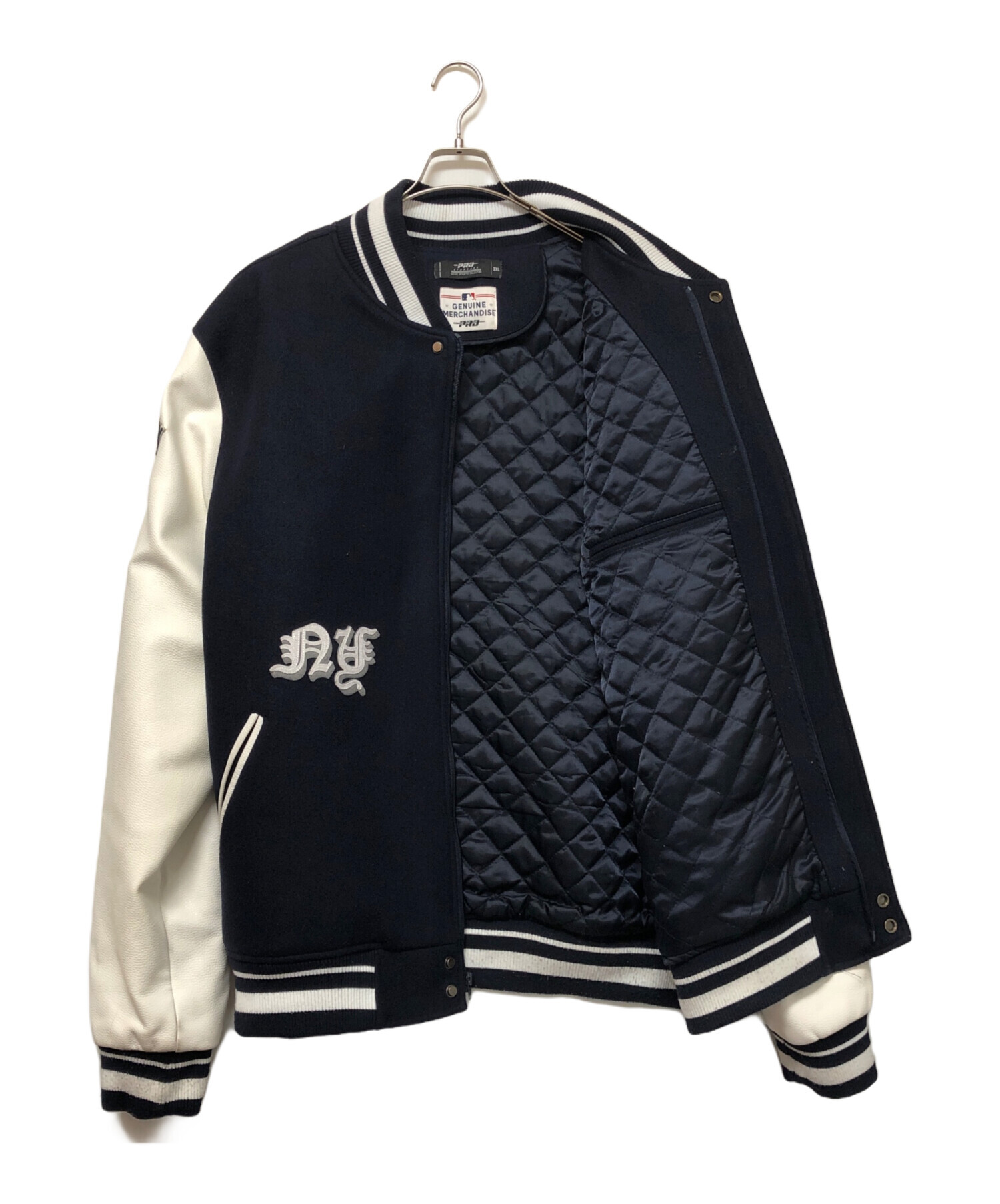 中古・古着通販】MLB (エムエルビー) ブルゾン ネイビー×ホワイト