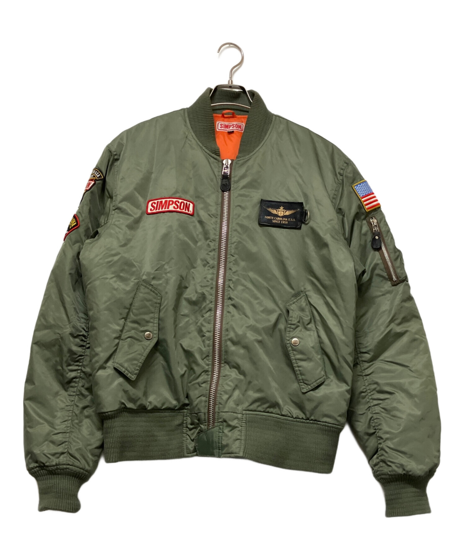 中古・古着通販】SIMPSON (シンプソン) MA-1ジャケット グリーン