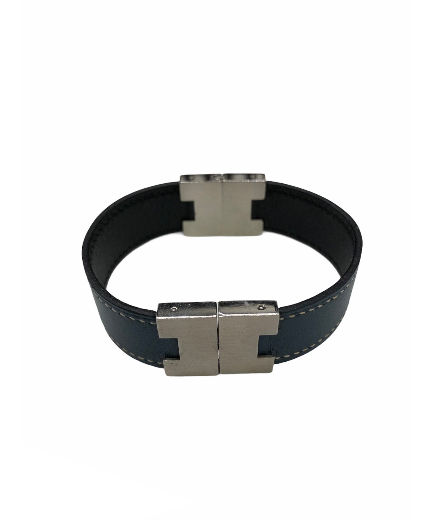 中古・古着通販】HERMES (エルメス) Hロゴリバーシブルブレスレット 