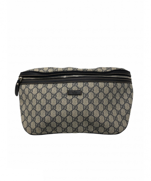 中古・古着通販】GUCCI (グッチ) ボディーバッグ ネイビー×グレー GG