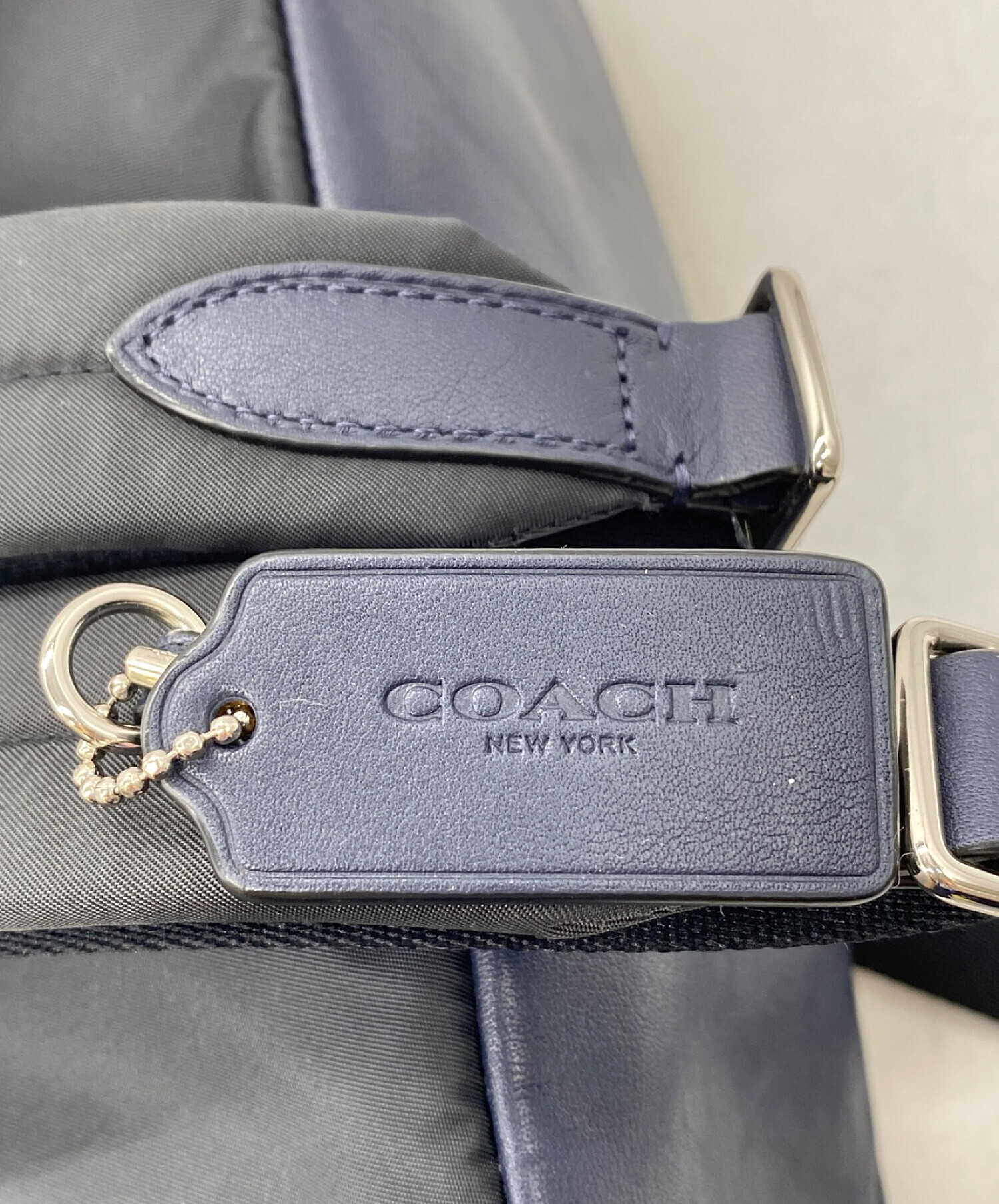 中古・古着通販】COACH (コーチ) リュック ベージュ×ネイビー