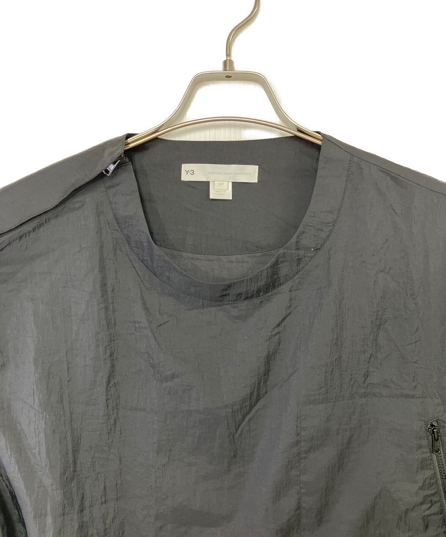 中古・古着通販】Y-3 (ワイスリー) ナイロンカットソー ブラック