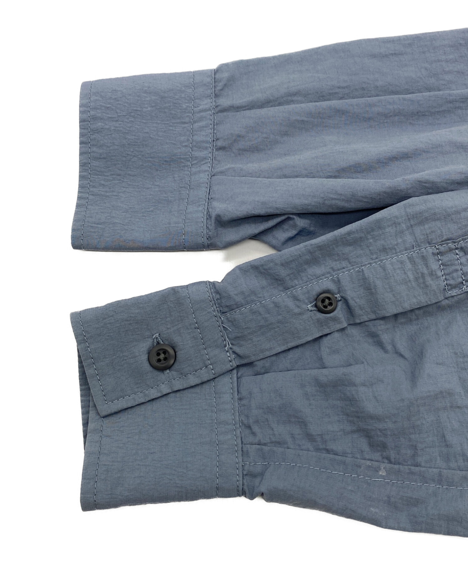 中古・古着通販】YOKE (ヨーク) バンドカラーシャツ ネイビー サイズ