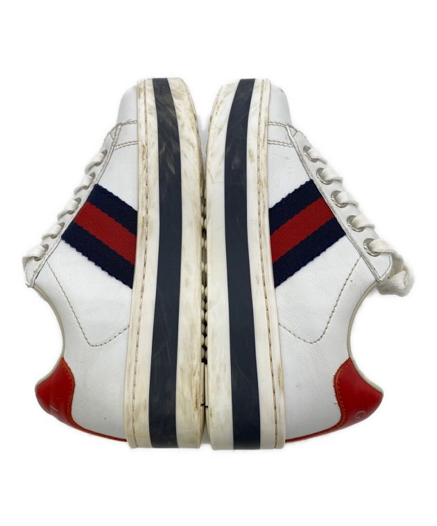 GUCCI ホワイト38.5 中古・古着通販】GUCCI (グッチ) ローカットスニーカー ホワイト