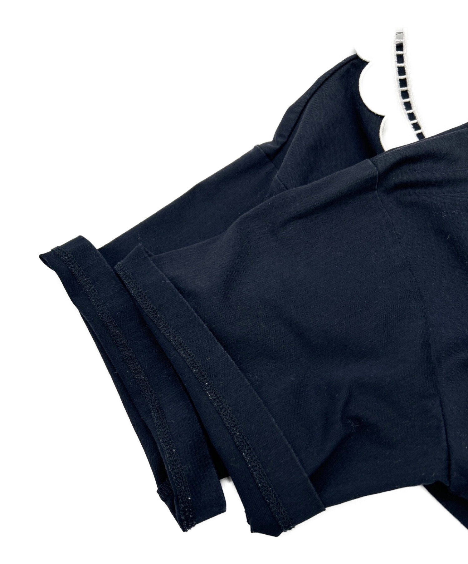 中古・古着通販】YORI (ヨリ) スカラップカラーカットソー ネイビー