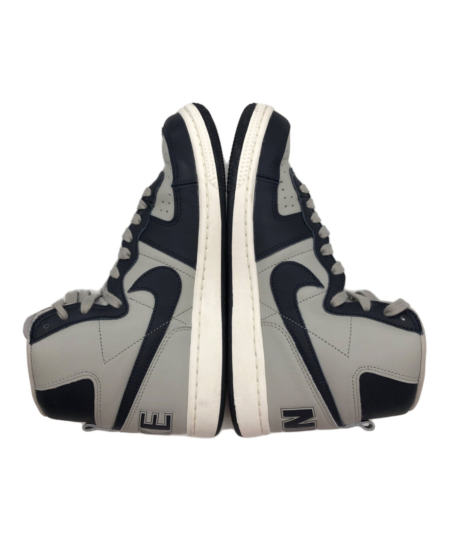 Nike ハイカット バスケットシューズ ネイビー/グレー 中古・古着通販】NIKE (ナイキ) ハイカットスニーカー グレー×ネイビー