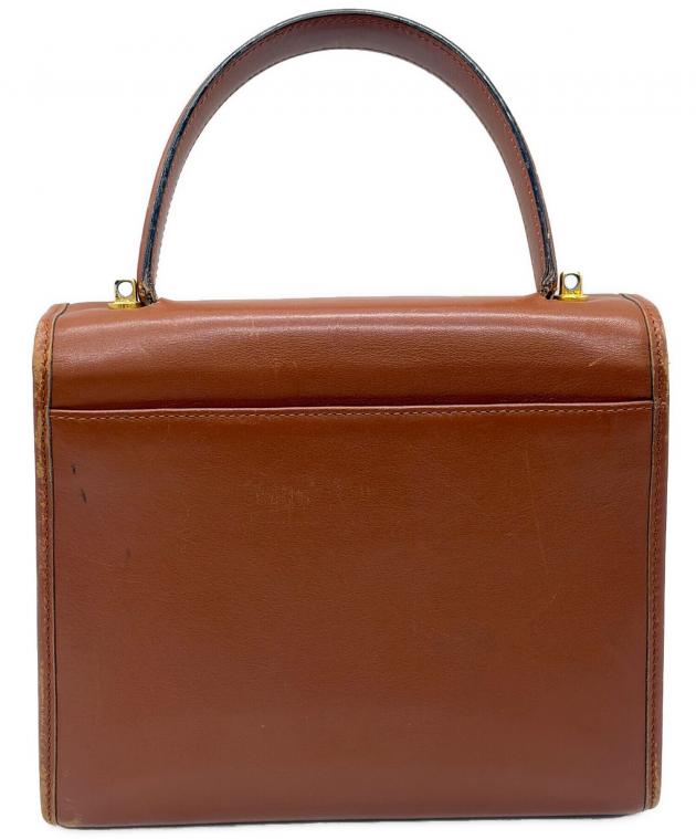 中古・古着通販】CELINE (セリーヌ) レザーハンドバッグ ブラウン