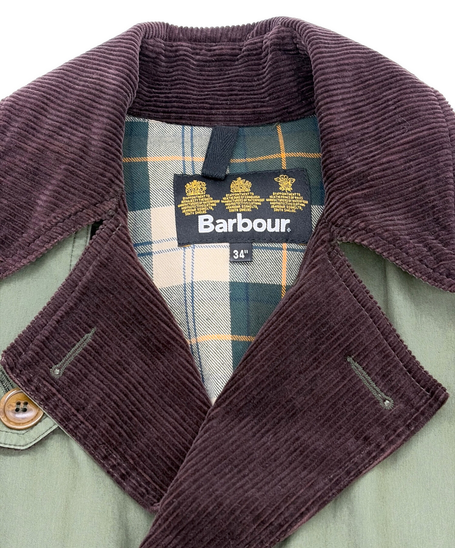 中古・古着通販】Barbour (バブアー) トレンチコート グリーン サイズ