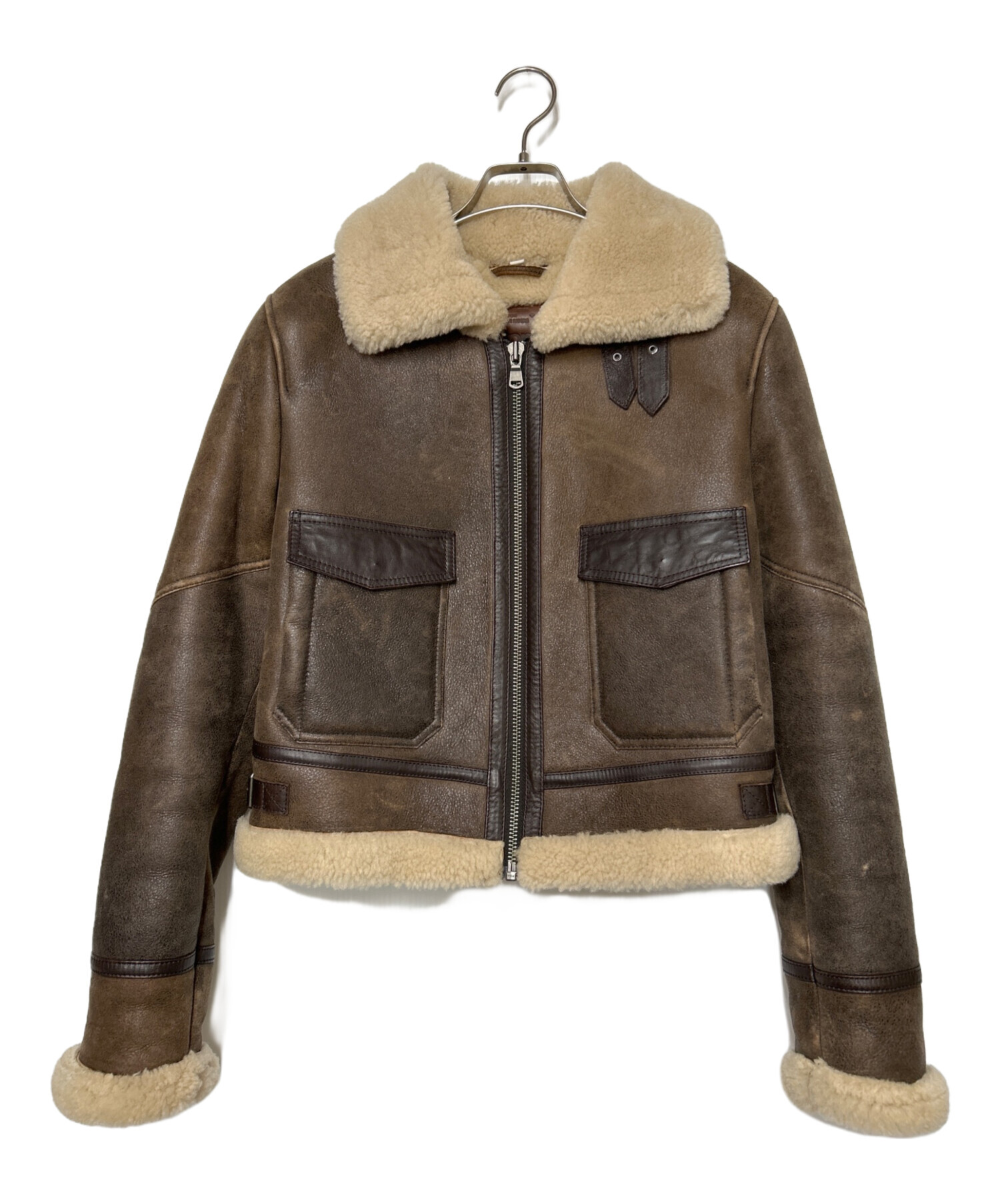 中古・古着通販】HELSTONS (ヘルストン) ムートンジャケット ブラウン